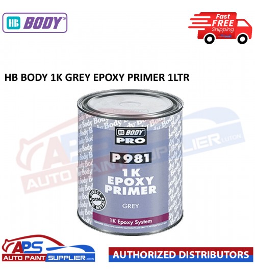 1 X HB BODY P981 1K EPOXY PRIMER GREY 1LTR - ALUMINIUM, GALV, STAINLESS, STEEL
